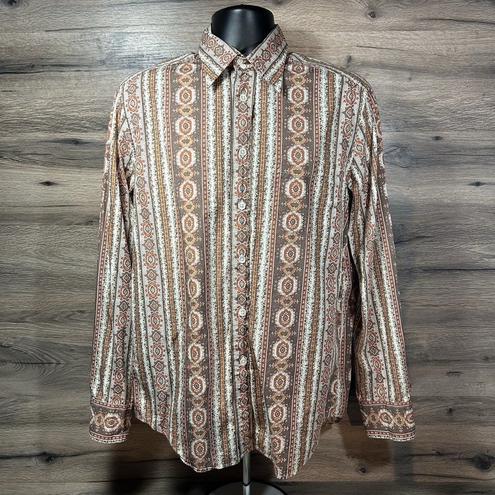 Lucky Brand Shirt Mens Medium Western Dungarees America